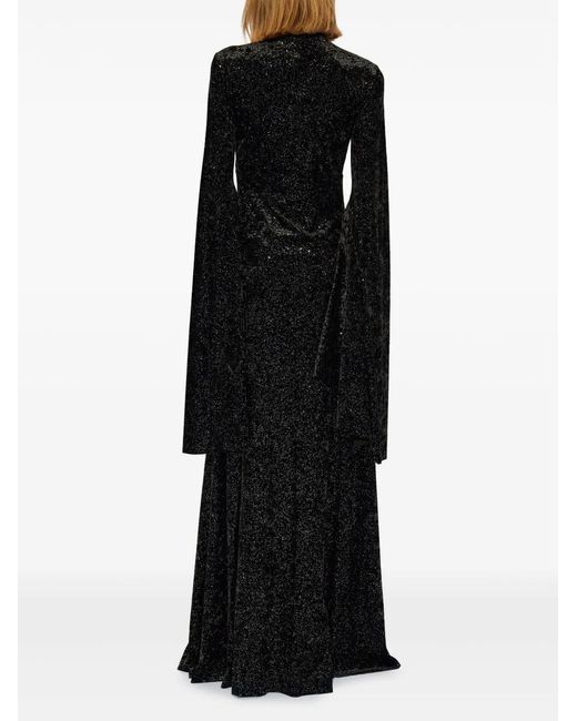 Balenciaga Black Maxikleid Im Oversized-Look