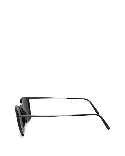 Silhouette Black Sequoia Square-Frame Tinted Sunglasses