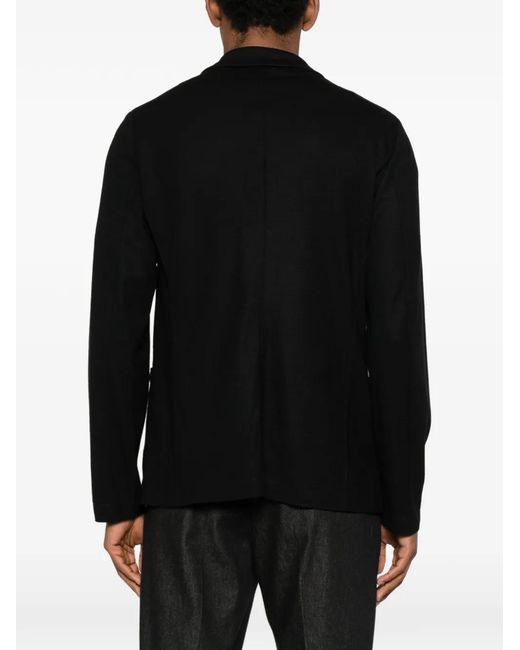 Harris Wharf London Black Single-Breasted Blazer for men