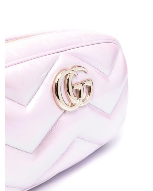 Petit sac à bandoulière à motif GG Marmont Gucci en coloris Pink