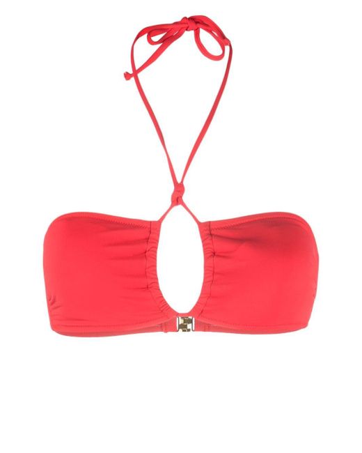 Moschino Red Halterneck Bikini Top