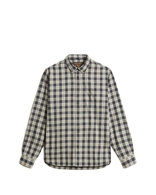Woolrich Gray Checked Pure Cotton Shirt for men