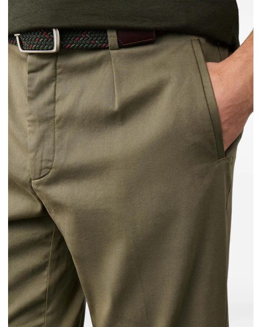 Hackett Green Pressed-Crease Trousers for men