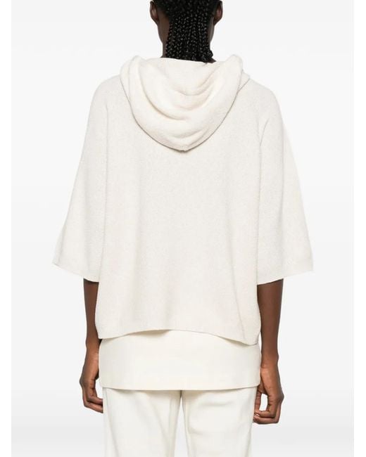 Fabiana Filippi White Short-Sleeve Hoodie