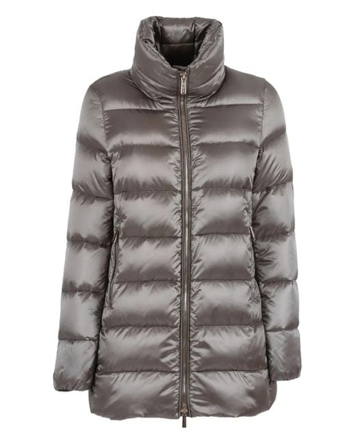 Moorer Gray Gesteppter Mantel