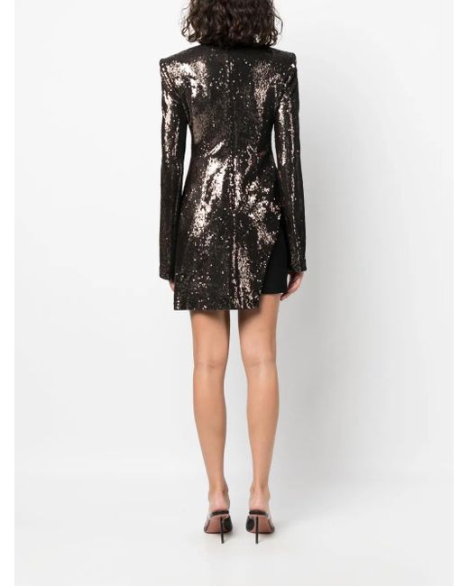 Vestido corto con lentejuelas Genny de color Black