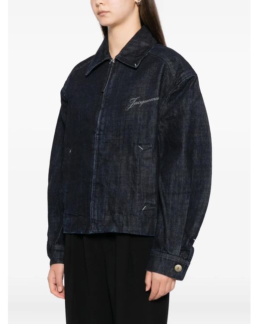 Jacquemus Blue Logo Denim Jacket