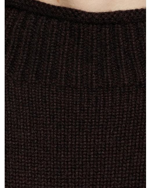 Lisa Yang Black Nelsy Ribbed High-Neck Sweater