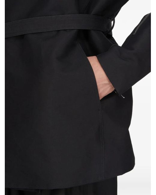 Rick Owens Black Dracucaban Funnel-Neck Belted Jacket for men