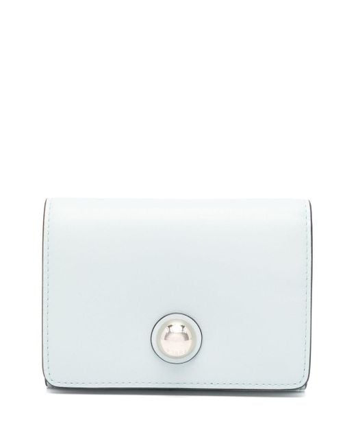 Furla White Sfera M Tri-fold Wallet