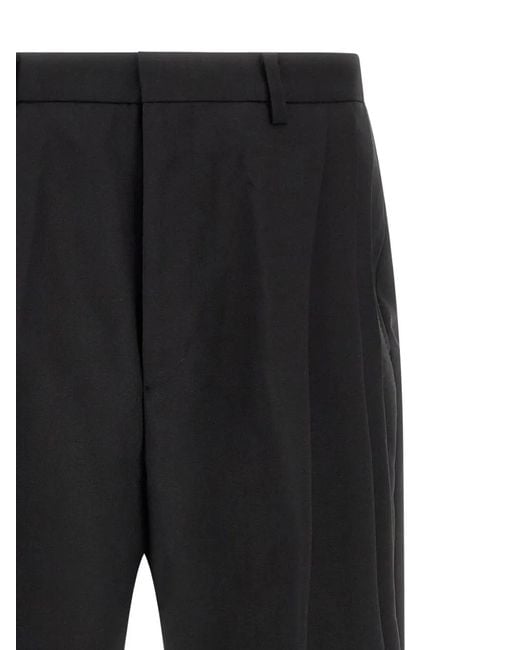 Kiko Kostadinov Black Vaals Pleated Tailored Trousers for men