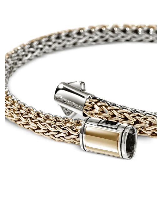John Hardy White 14K And Sterling Icon Bracelet