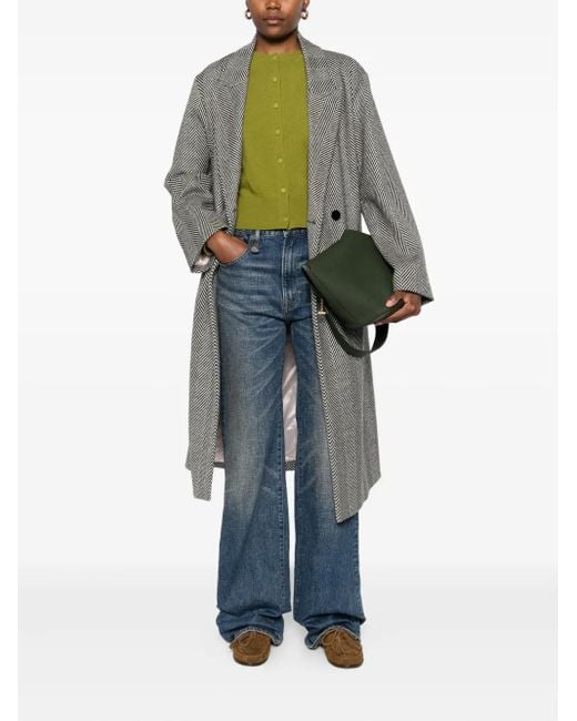 Vince Green Button-Front Cardigan