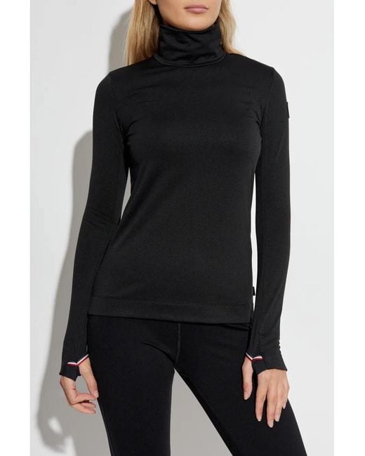 Moncler Black Polartec Logo-Appliqué Sweatshirt