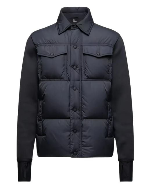 Moncler Blue Padded Zip-Up Jacket for men