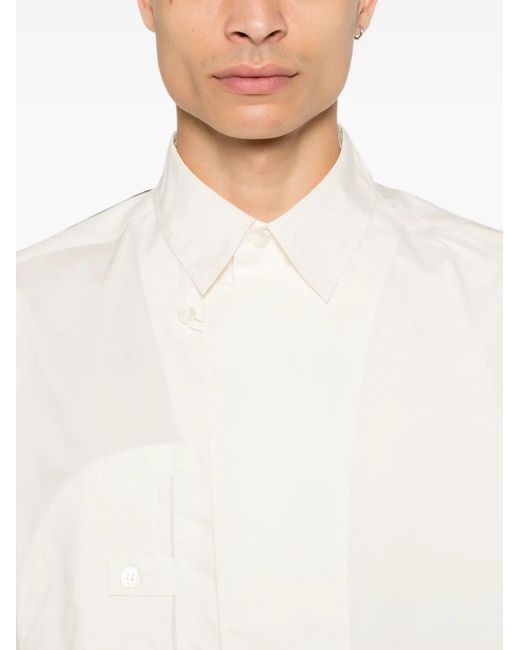 Y-3 White Layered-Hem Shirt for men