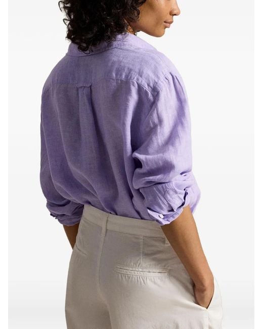 Polo Ralph Lauren Purple Wimbledon Embroidered Shirt
