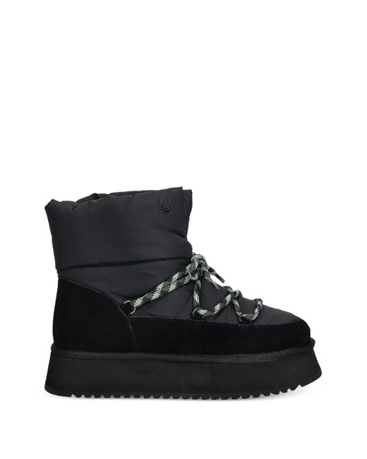 Baldinini Black Padded Platform Ankle Boots