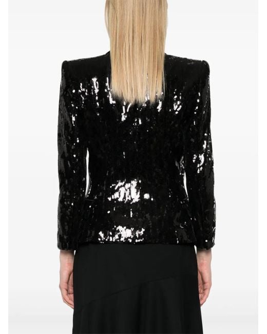 Balmain Black Sequinned Blazer