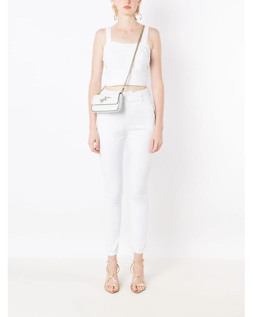 Lethicia Bronstein White Ana Corset Crop Top