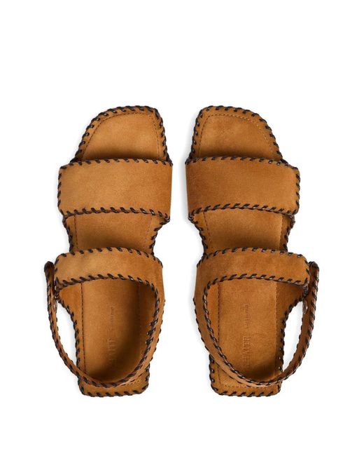 Khaite Brown Open-Toe Sandals