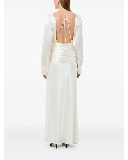 Vestido Samina fruncido con espalda abierta Nicholas de color White