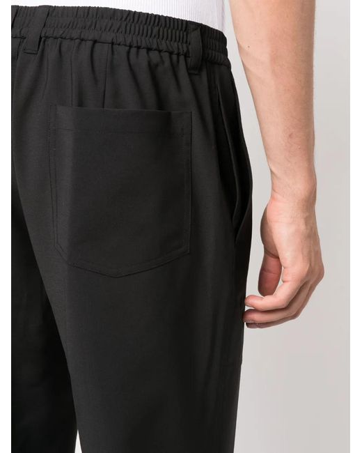 Helmut Lang Black Mid-Rise Straight-Leg Trousers for men