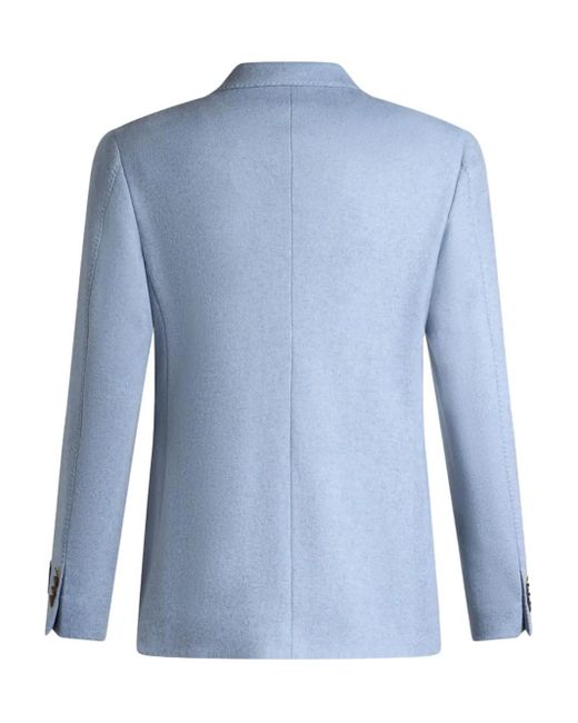 Etro Blue Single-Breasted Blazer for men