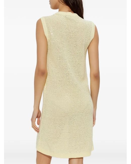 Fabiana Filippi White Embellished Sleeveless Mini Dress
