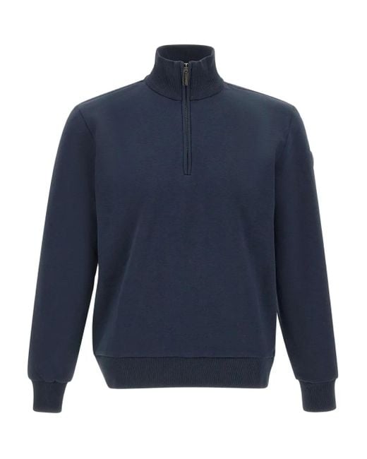 Colmar Sweater Met Logopatch En Halve Rits in het Blue voor heren