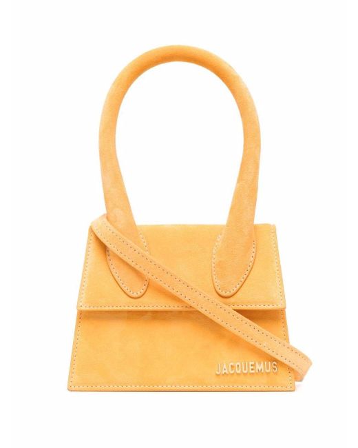 Jacquemus Suede Le Chiquito Tote Bag in Orange - Lyst