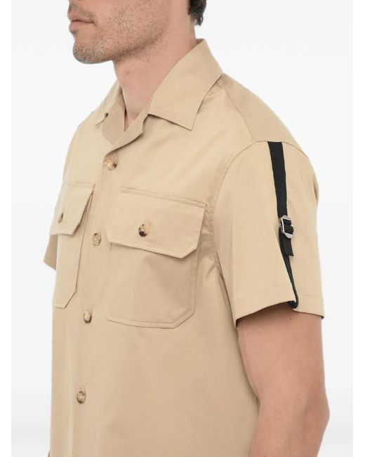 Neil Barrett Natural Short-Sleeve Saharan Shirt for men