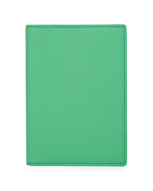 Smythson Green Bifold Passport Cover