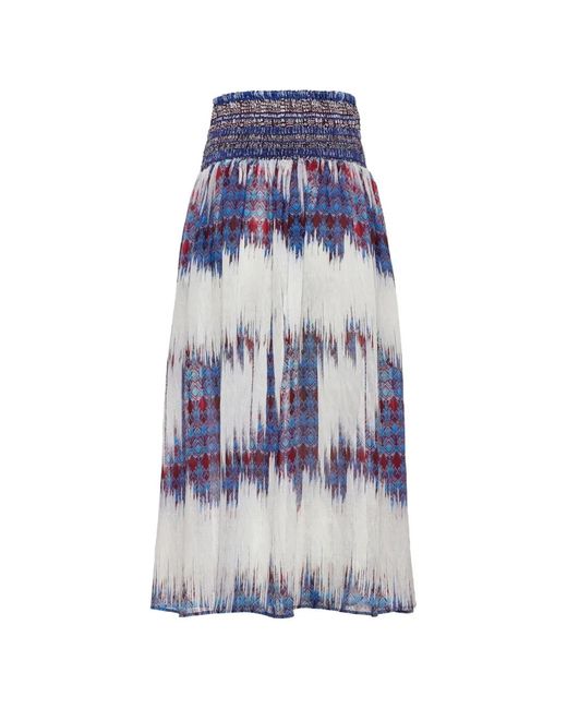 Devotion Blue Patterned Skirt