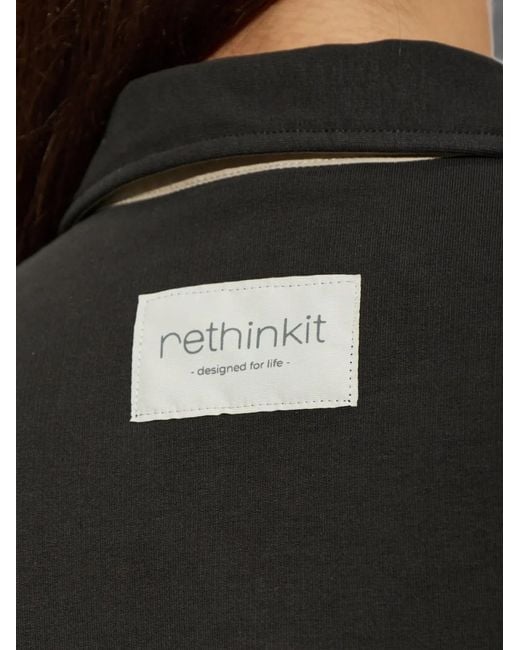 Rethinkit Studios Black Polo Oversize À Patch Logo