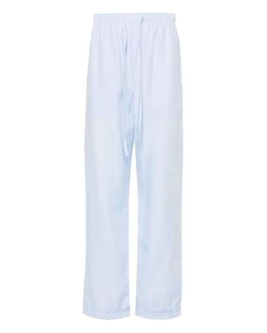 CDLP White Elasticated-waist Lyocell Trousers for men