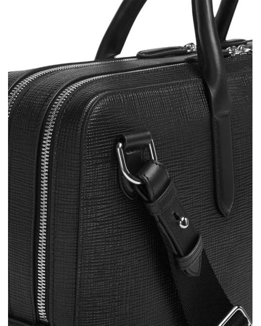 Smythson Black Cross-Grain Briefcase