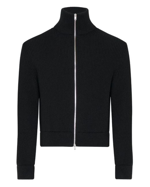 Cardigan En Laine Vierge À Franges Maison Margiela en coloris Black