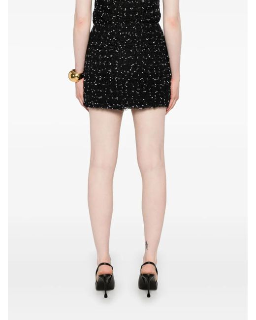Balmain Tweed Mini-Rok in het Black