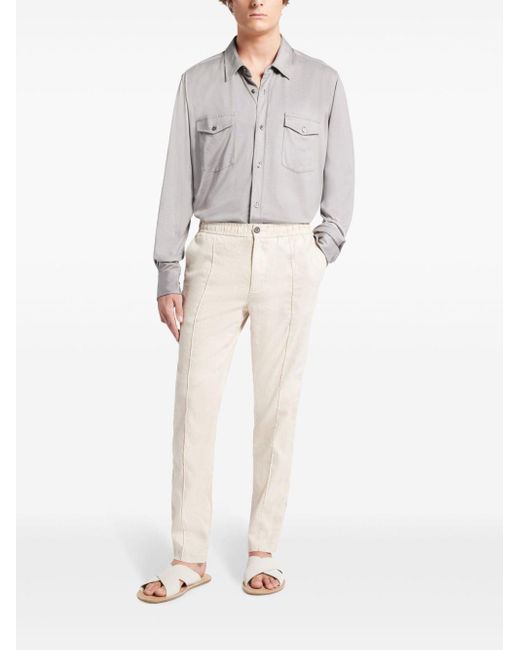 Chemise à boutonnière Tom Ford pour homme en coloris White