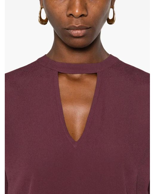 Top Con Apertura A Goccia di Twinset in Purple