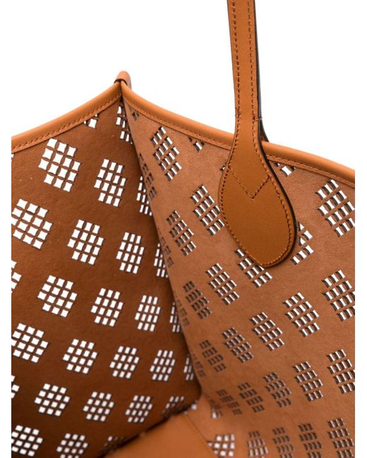 Gucci Brown Ophidia Perforated Tote Bag