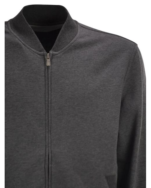 Brunello Cucinelli メンズ グレー サイドポケット カーディガンの通販