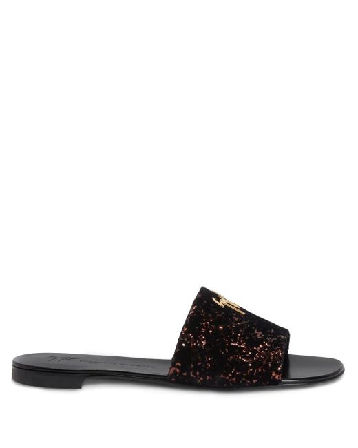 Giuseppe Zanotti Black Shirley Slides