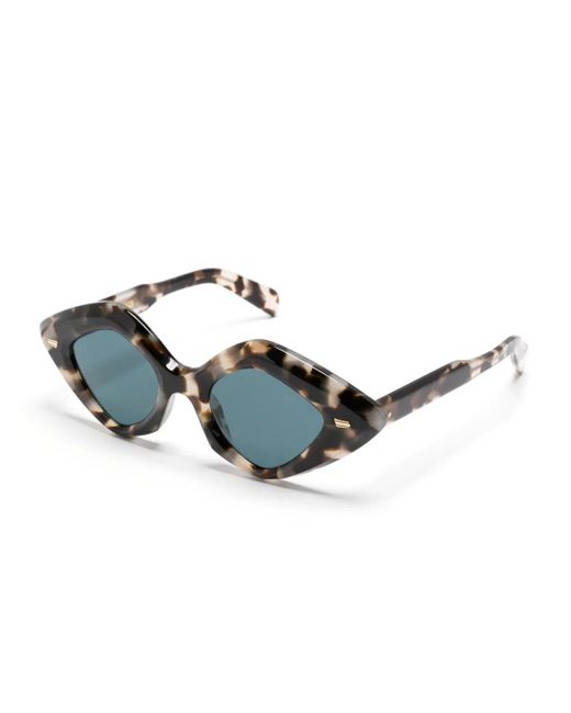 Cutler & Gross Gray Tortoiseshell-Effect Oversize Sunglasses