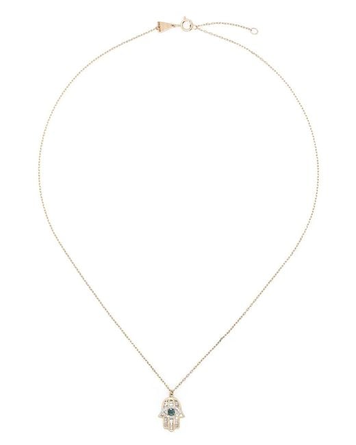 Adina Reyter White 14Kt Hamsa Pendant And Diamond Necklace