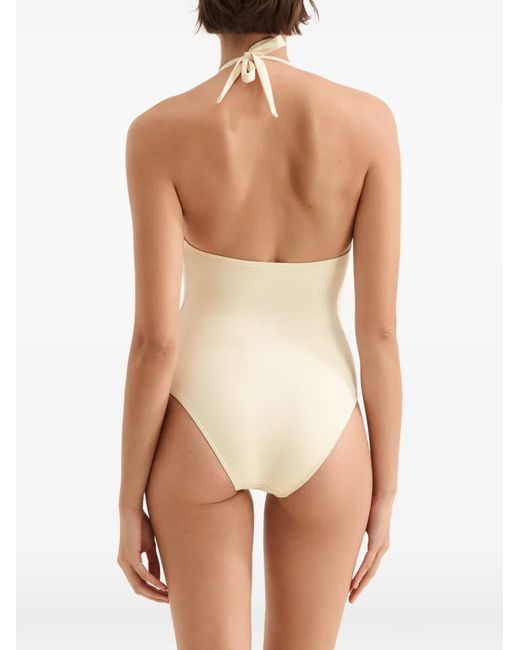 Eres White Harmony Halterneck Swimsuit