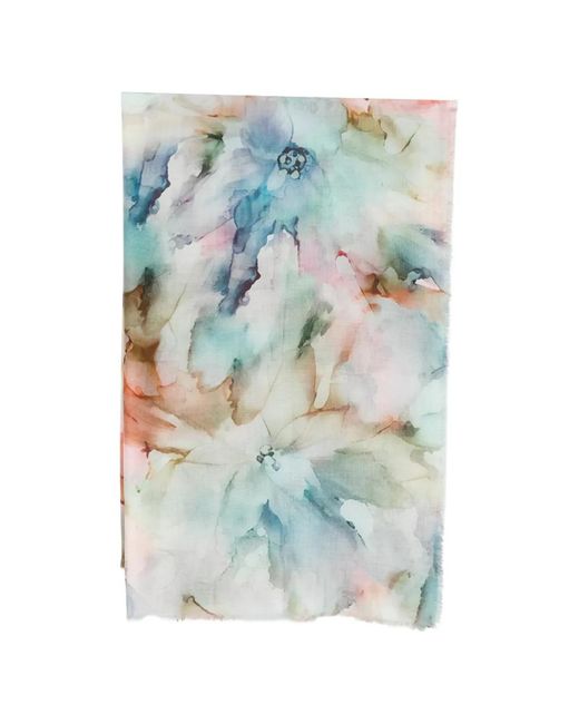 D'Aniello Blue Floral Scarf