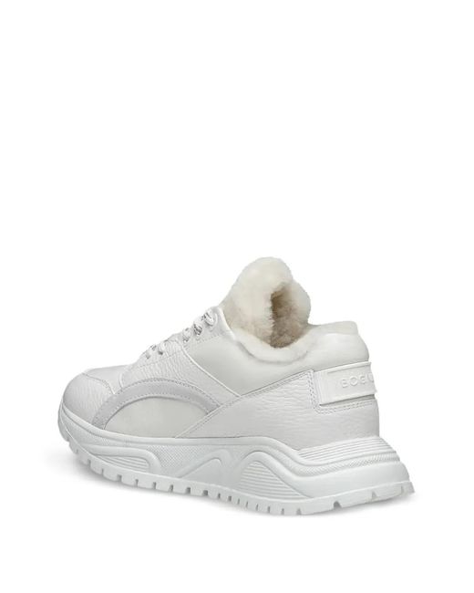 Bogner White Shearling Panelled Sneakers