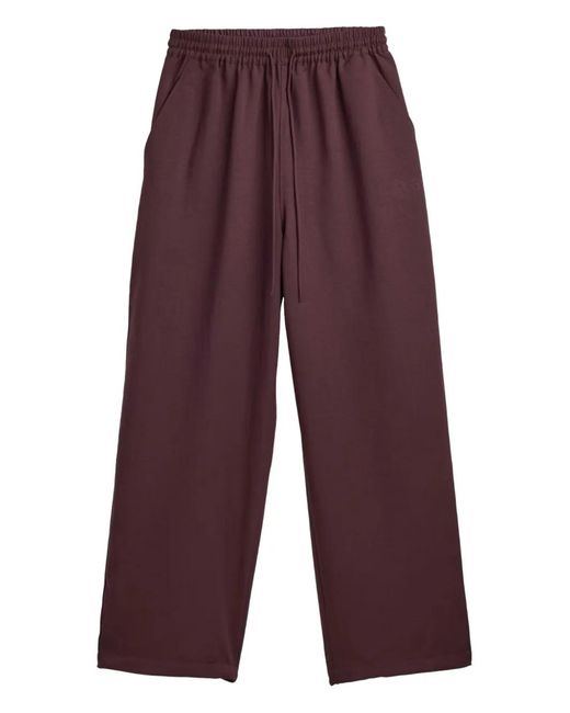 Y-3 Purple Drawstring-Waist Track Pants